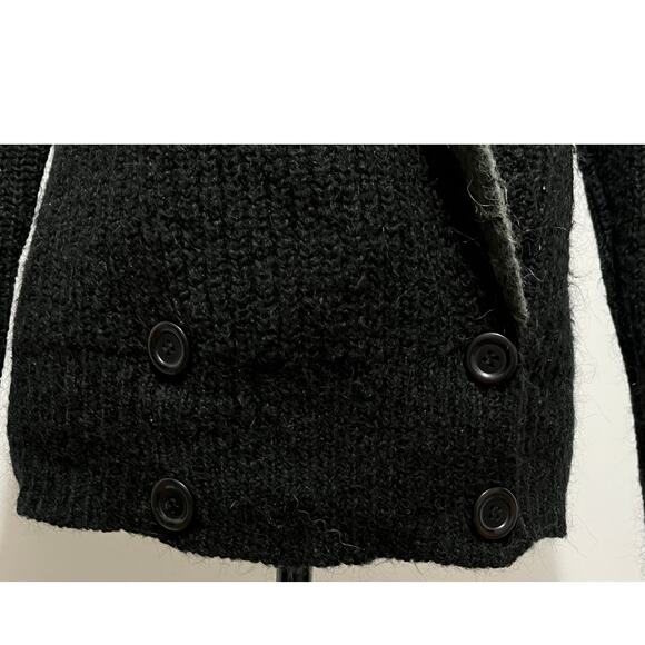 Vintage Penrose Black Gray Wool Blend Cardigan Sweater Women’s S/M - Picture 4 of 10